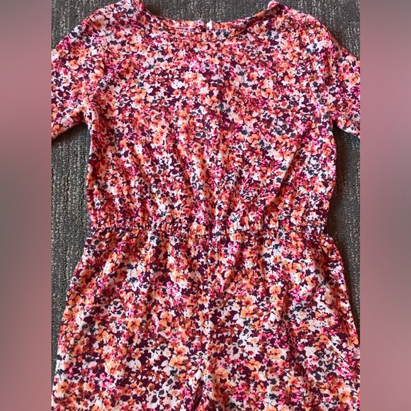 EUC, Old Navy Toddler Girl Floral cotton jumpsuit size 4T - Picture 7 of 13